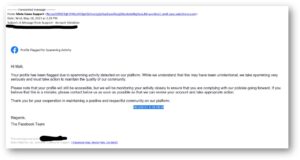 Scam Facebook Email